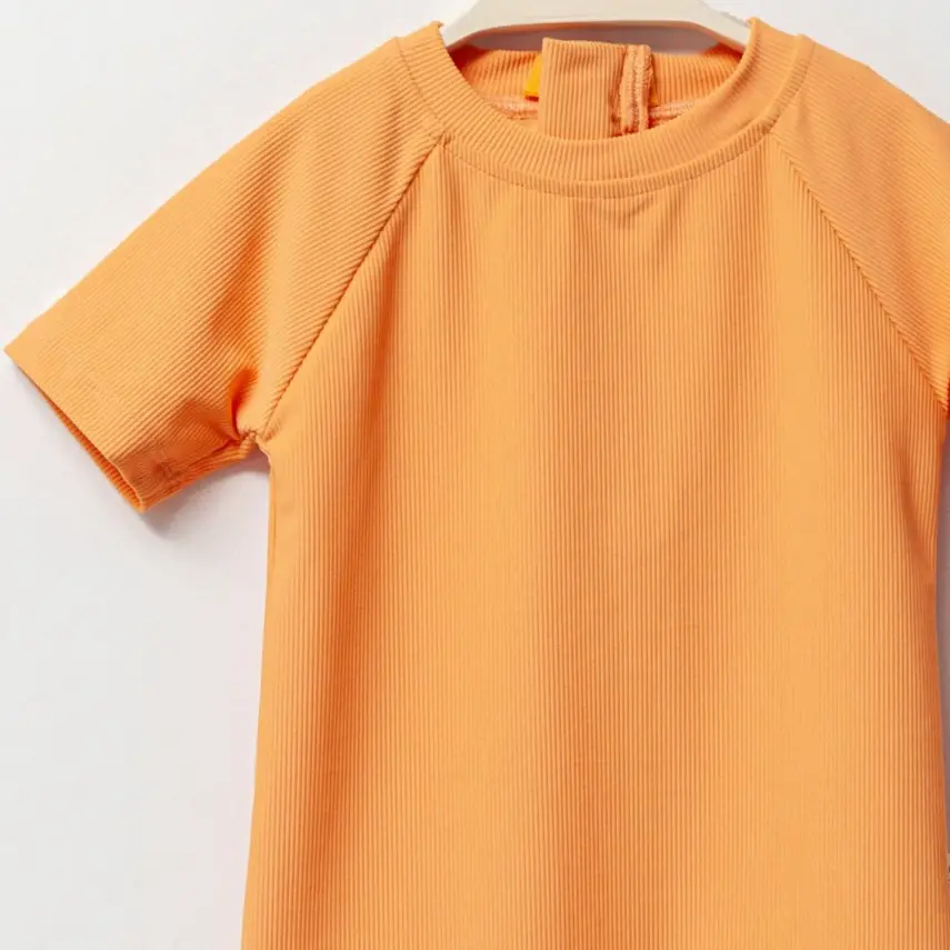 Moi Noi Tulum Kız Çocuk Mayo Şortlu Somon - 7