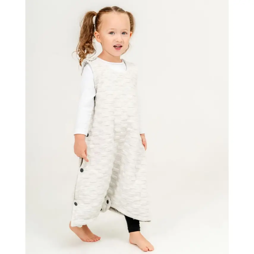 Moi Noi Uyku Tulumu Çıtçıtlı Gri Kare 1,5 Tog - 5