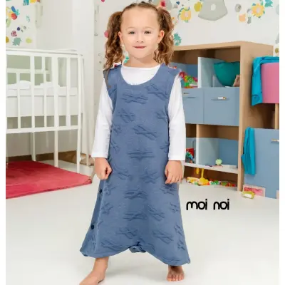 Moi Noi Uyku Tulumu Çıtçıtlı Mavi Alacalı 1,5 Tog