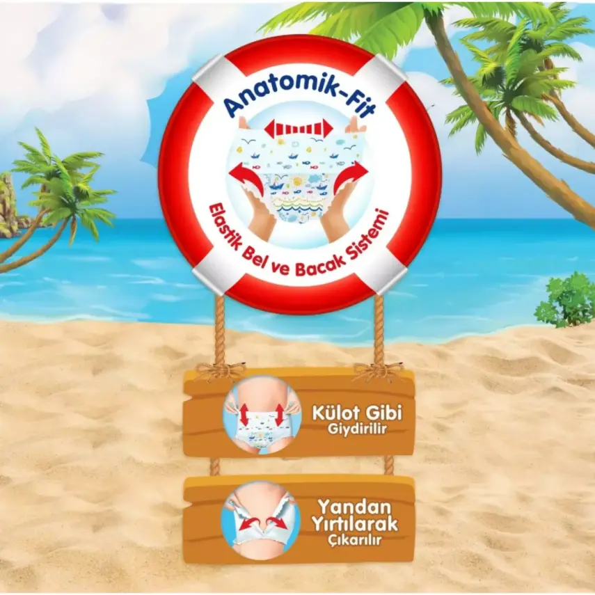 Molfix 5-6  Beden Mayo Külot Bebek Bezi (14+ kg) ve Sebamed 50 Faktör Bebek Güneş Kremi  75 ml - 2