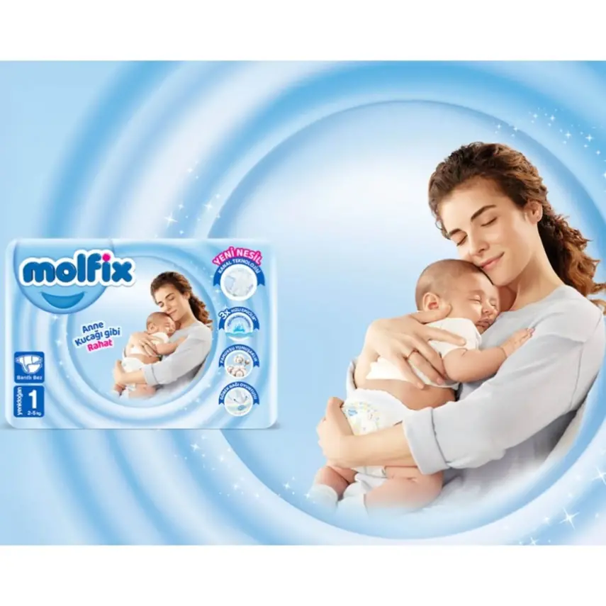 Molfix Bebek Bezi 1 Beden Yenidoğan 2-5 Kg 82li Fırsat Paketi - 4