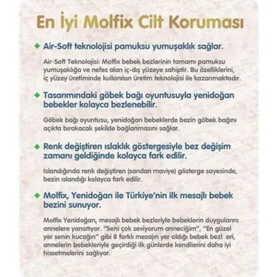 Molfix Bebek Bezi 2 Beden Mini 3-6 Kg 80li Fırsat Paketi - 6