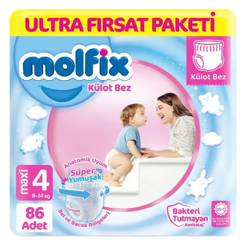 Molfix Külot Bebek Bezi 4 Beden Maxi 86lı Ultra Fırsat Paketi - 1