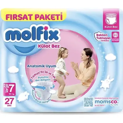Molfix Külot Bebek Bezi 7 Beden XXL 19+ Kg 27li Fırsat Paketi