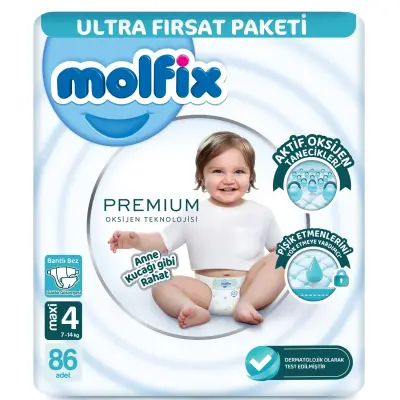 Molfix Premium Bebek Bezi 4 Beden Maxi 86lı Ultra Fırsat Paketi - 2