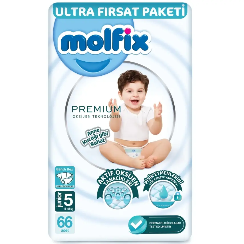 Molfix Premium Bebek Bezi 5 Beden Junior 66lı Ultra Fırsat Paketi - 1