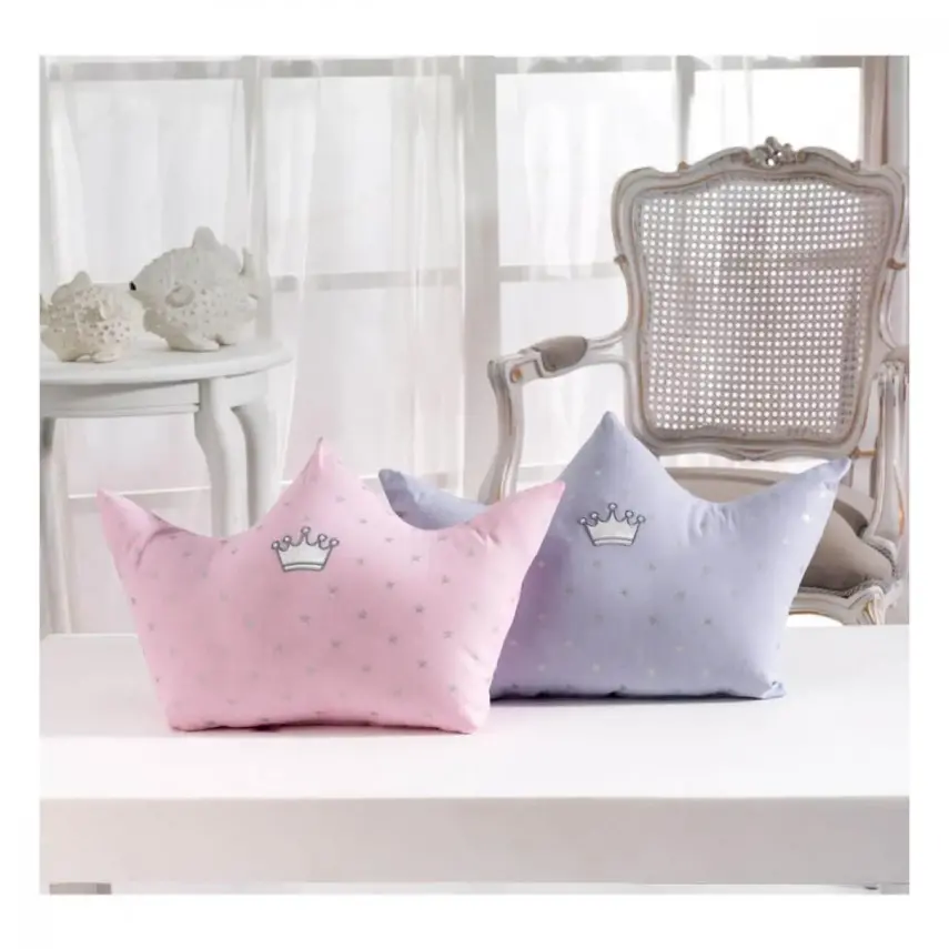 Momishop Bebek Dekoratif Yastık Taç Pembe - 1