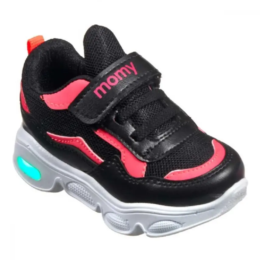 Momy Kız Ayakkabı Spor Işıklı Fuşya - 1