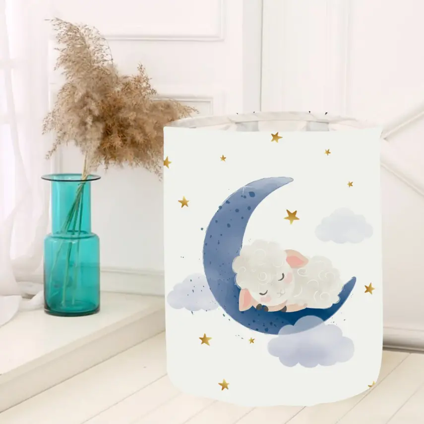 Momys Care Aydaki Rüyalar Kuzu Çok Amaçlı Oyuncak Saklama Kutusu 30x50 Cm - 1