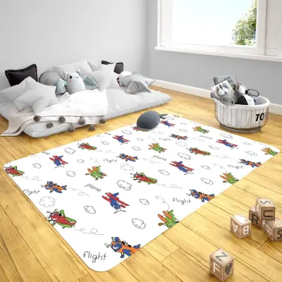 Momys Care Gökyüzü Kaşifleri Çocuk Odası Halı Model 100x160 Cm