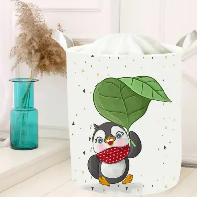 Momys Care Kutup Yıldızı Penguen Çok Amaçlı Oyuncak Saklama Kutusu 30x50 Cm