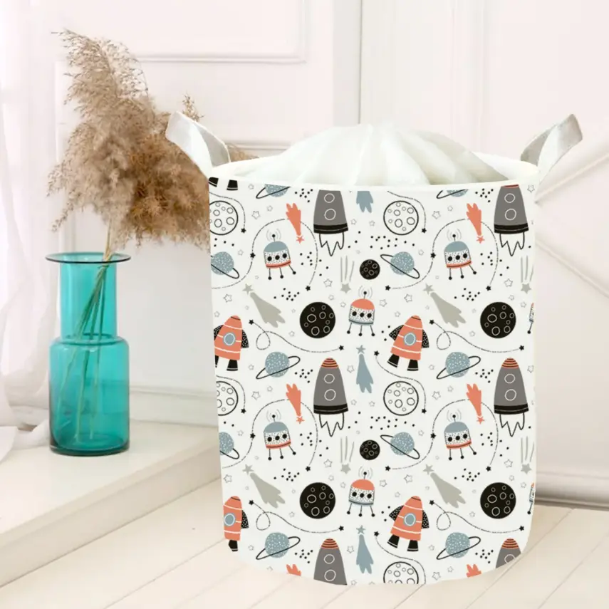 Momys Care Sevimli Hayvanlar Uzayda Çok Amaçlı Oyuncak Saklama Kutusu 30x50 Cm - 1