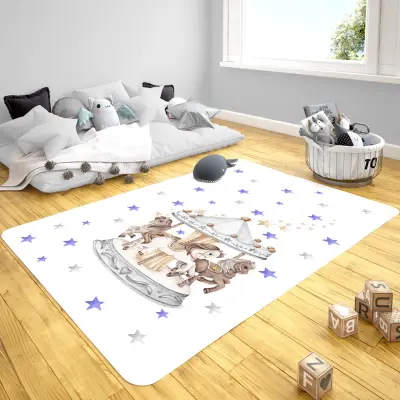 Momys Care Tatlı Ayıcık Çocuk Odası Halı Model 100x160 Cm - 2