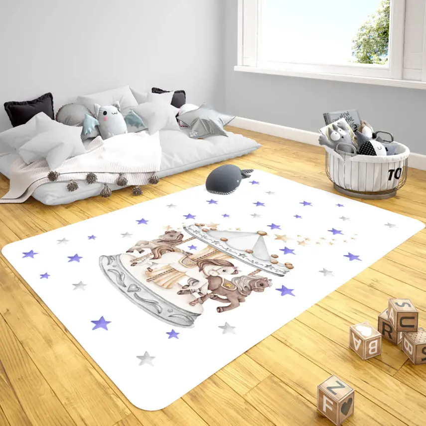 Momys Care Tatlı Ayıcık Çocuk Odası Halı Model 100x160 Cm - 2