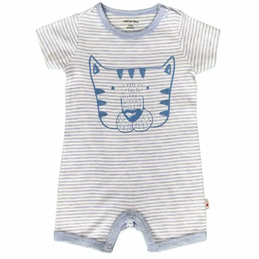 Mother Love Kız Tulum Kısa Ringel Mavi - 1