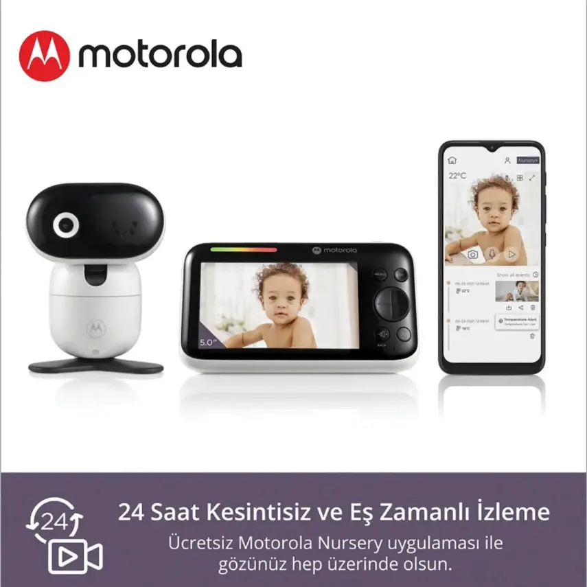 Motorola PİP1510 FHD Wifi Connect Bebek Kamerası 5 inç LCD - 9