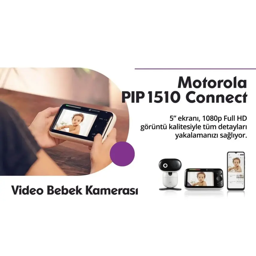 Motorola PİP1510 FHD Wifi Connect Bebek Kamerası 5 inç LCD - 5