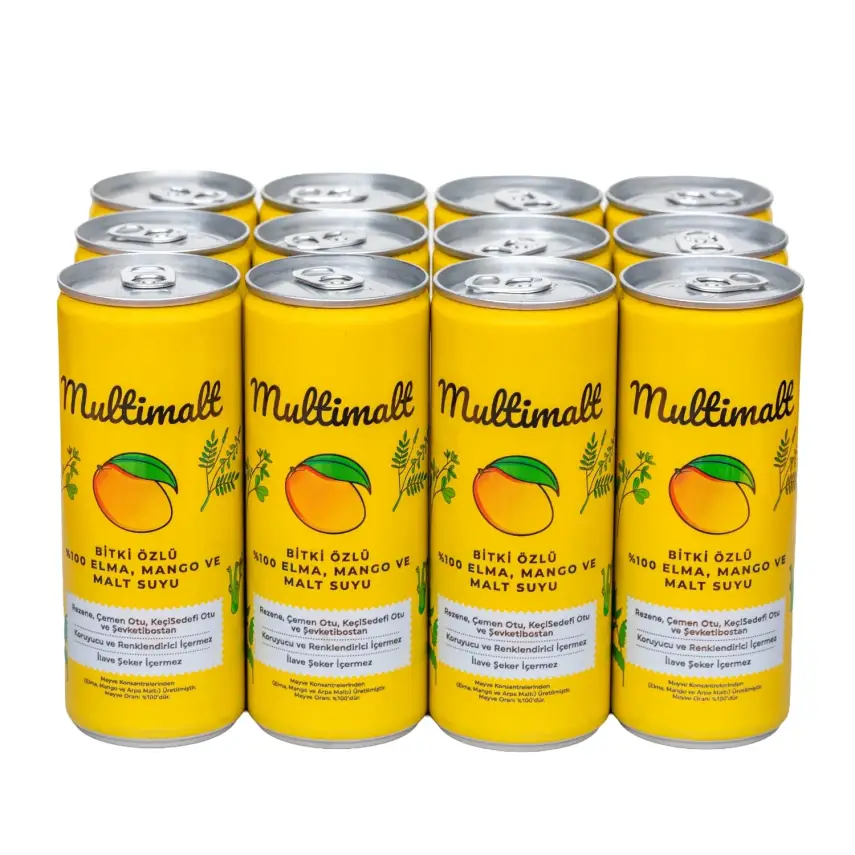 Multimalt Bitki Özlü %100 Elma,Mango Ve Malt Suyu 250 ml*12 - 1