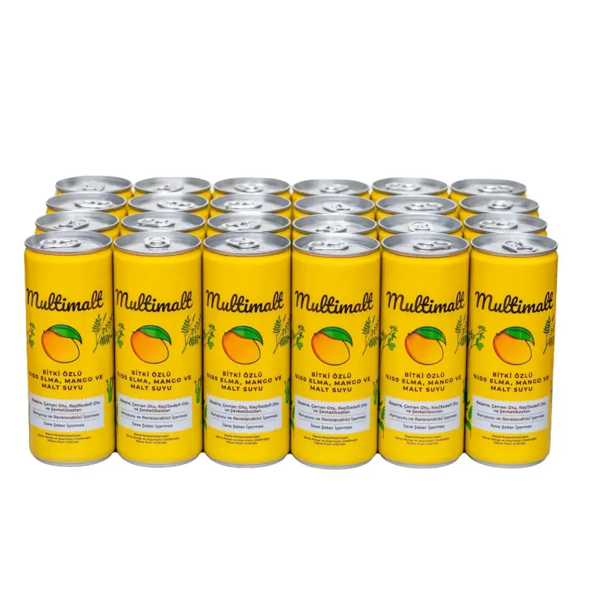 Multimalt Bitki Özlü %100 Elma,Mango Ve Malt Suyu 250 ml*24 - 1