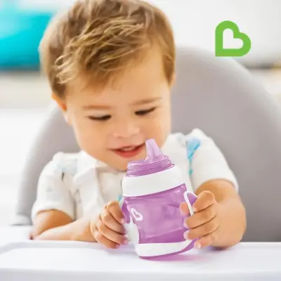 Munchkin Duyarlı Geçiş Bardağı 4ay+ 118 ml Mor - 2