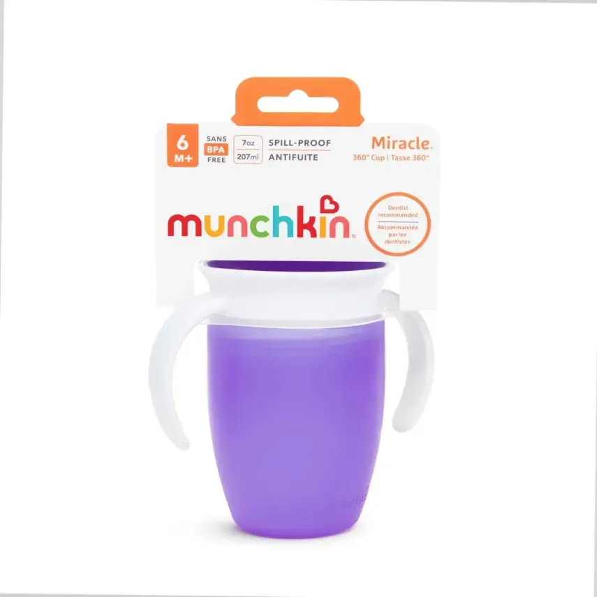 Munchkin Mucize 360 Alıştırma Bardağı 207 ml Mor - 5
