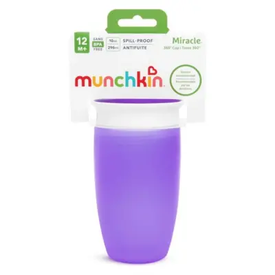 Munchkin Mucize 360 Alıştırma Bardağı Wildlove 296 ml Mor - 4