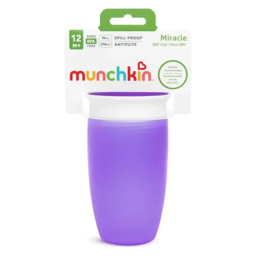 Munchkin Mucize 360 Alıştırma Bardağı Wildlove 296 ml Mor - 4