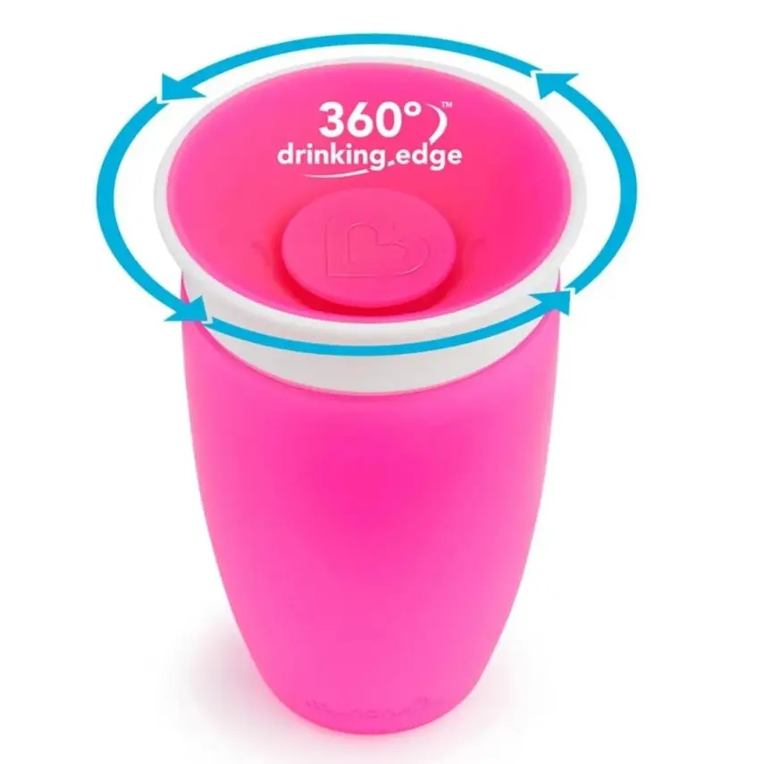 Munchkin Mucize 360 Alıştırma Bardağı Wildlove 296 ml Pembe - 4