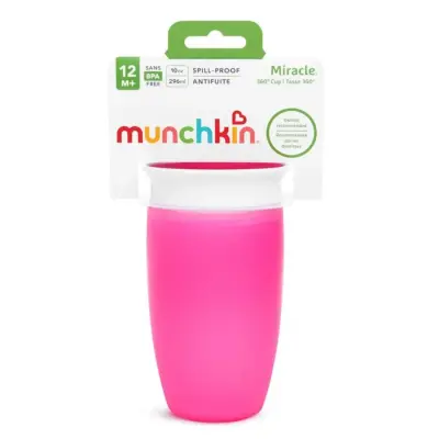 Munchkin Mucize 360 Alıştırma Bardağı Wildlove 296 ml Pembe - 5