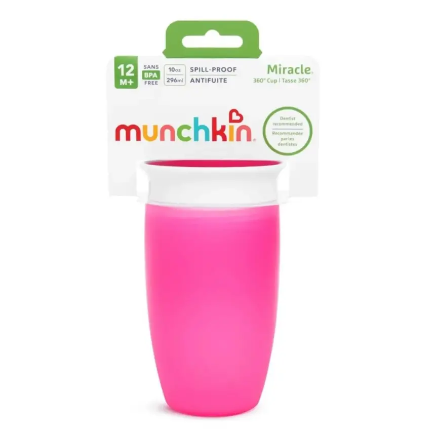 Munchkin Mucize 360 Alıştırma Bardağı Wildlove 296 ml Pembe - 5