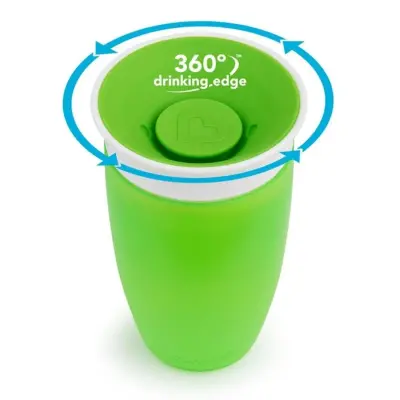 Munchkin Mucize 360 Alıştırma Bardağı Wildlove 296 ml Yeşil - 5