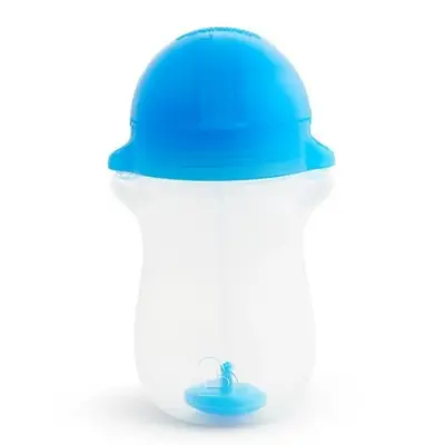 Munchkin Tıklama Kilitli Uçlu Pipetli Alıştırma Bardağı 296 ml Mavi - 2