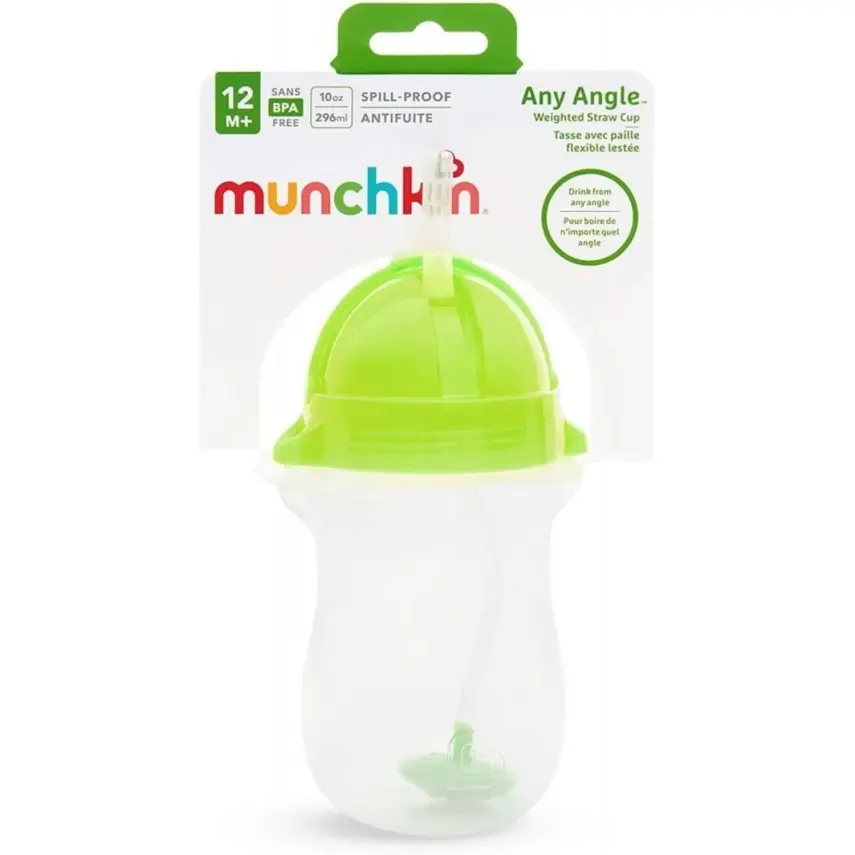 Munchkin Tıklama Kilitli Uçlu Pipetli Alıştırma Bardağı 296 ml Yeşil - 4