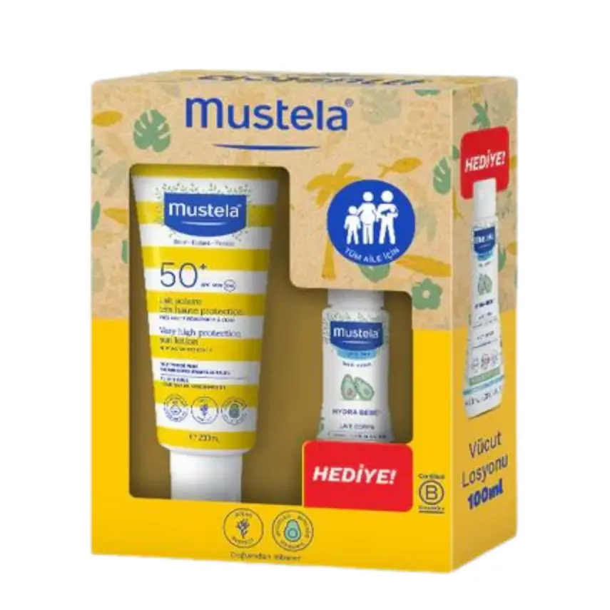 Mustela Çok Yüksek Koruma Faktörlü Güneş Losyonu  Spf50 100 Ml+ Vucüt Losyonu 50 Ml Hediye - 1