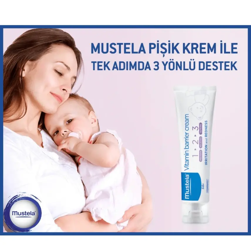 Mustela Vitamin Bariyer 1-2-3 Bebek Pişik Kremi 100 ml x 2 Adet - 3