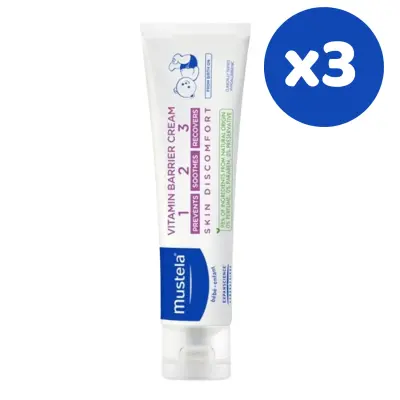 Mustela Vitamin Bariyer 1-2-3 Bebek Pişik Kremi 100 ml x 3 Adet - 6