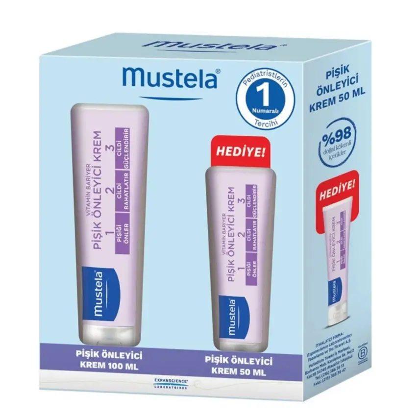 Mustela Vitamin Bariyer 1-2-3 Bebek Pişik Kremi 100ml+50ml Hediye - 2