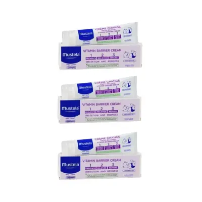 Mustela Vitamin Bariyer 1-2-3 Bebek Pişik Kremi 50 ml x 3 Adet 