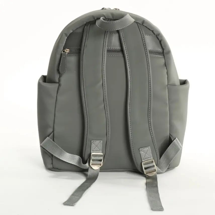 M&Y Collection Diamond Deri Sırt Çantası Gri - 2