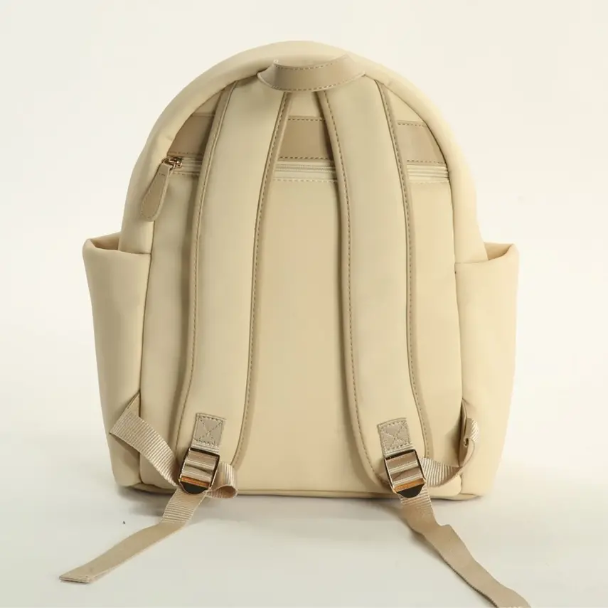 M&Y Collection Diamond Deri Sırt Çantası Krem - 2