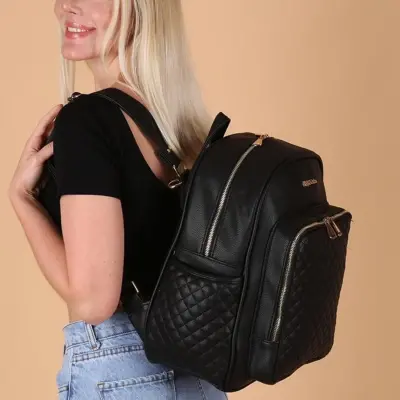 M&Y Collection Dust Deri Sırt Çantası Siyah - 5