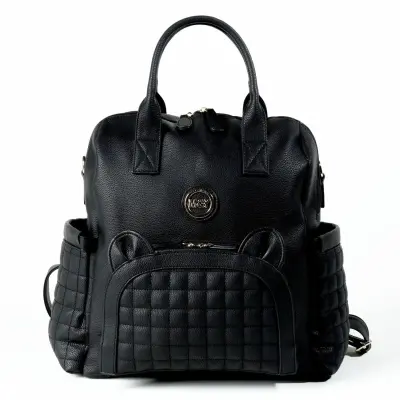 M&Y Collection Kitty Deri Sırt Çantası Siyah 