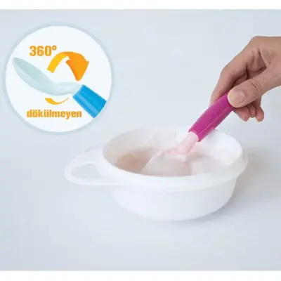 Mycey 360⁰ Dönen Mama Kaşığı Yeşil - 2