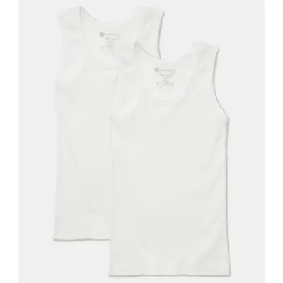 Natuline Organik Erkek Bebek Atleti Kaşkorse 2li Beyaz