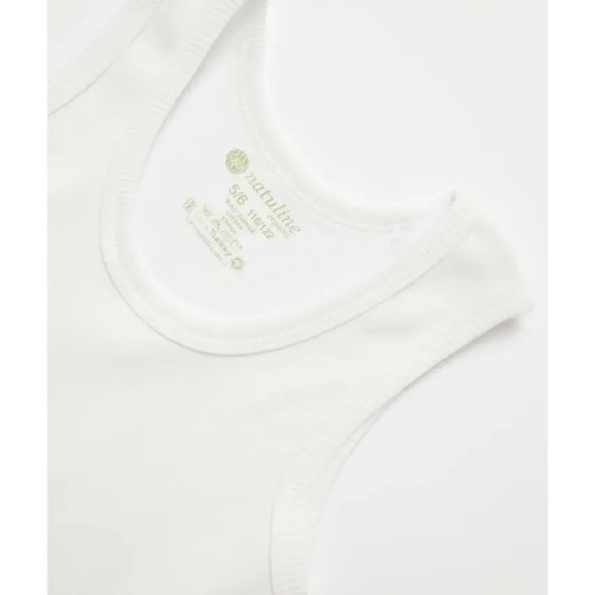 Natuline Organik Erkek Bebek Atleti Kaşkorse 2li Beyaz - 9