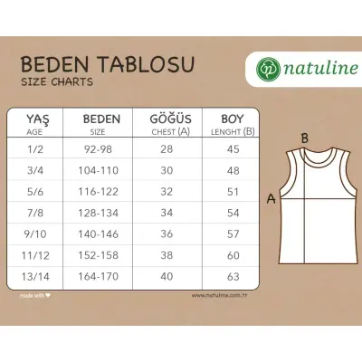 Natuline Organik Erkek Bebek Atleti Penye 2li Beyaz - 15