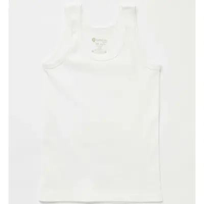 Natuline Organik Erkek Bebek Atleti Ribana 2li Beyaz - 3