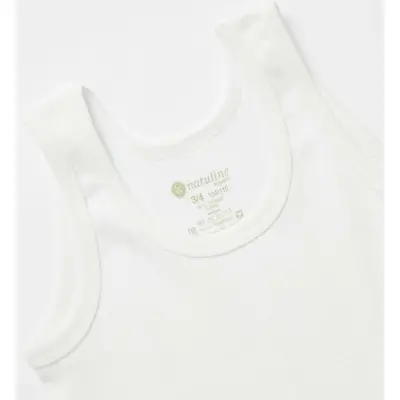 Natuline Organik Erkek Bebek Atleti Ribana 2li Beyaz - 4