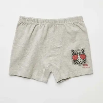 Natuline Organik Erkek Boxer Likralı Cool Tiger 2li İndigo - Gri Melanj - 16