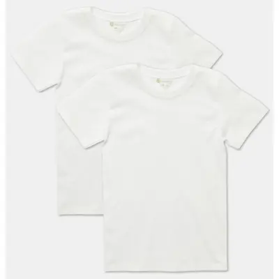 Natuline Organik Erkek Çocuk T-Shirt Penye 2li Beyaz